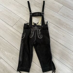Gweih & Silk Leather Lederhosen Knee Length Size 48 Mens